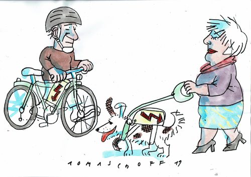 Cartoon: elektro (medium) by Jan Tomaschoff tagged elektroantrieb,elektroantrieb