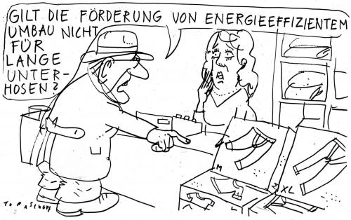 Cartoon: Energieeffizienter Umbau (medium) by Jan Tomaschoff tagged energieeffizienter,umbau