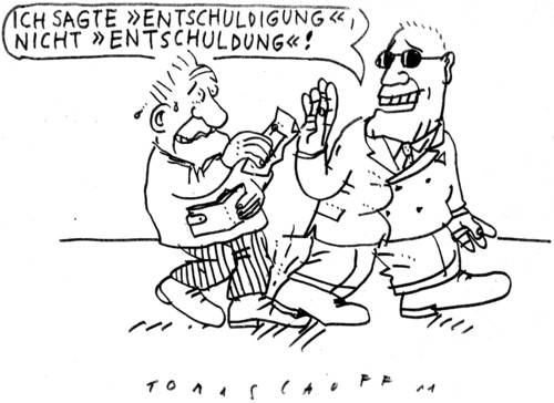Cartoon: entschuldung (medium) by Jan Tomaschoff tagged schulden,arm,reich,schulden,arm,reich