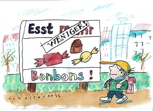 Cartoon: esst Bonbons (medium) by Jan Tomaschoff tagged ernährung,kinder,süssigkeiten,ernährung,kinder,süssigkeiten