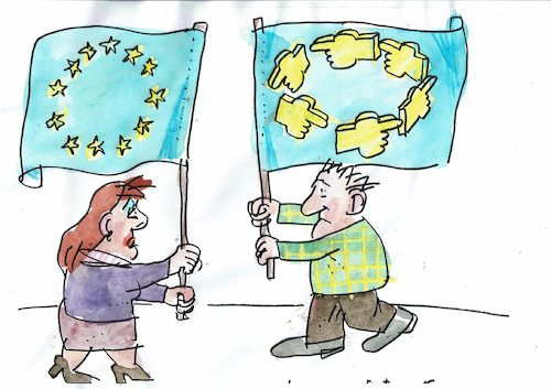 Cartoon: europäische Lösung (medium) by Jan Tomaschoff tagged eu,migration,eu,migration