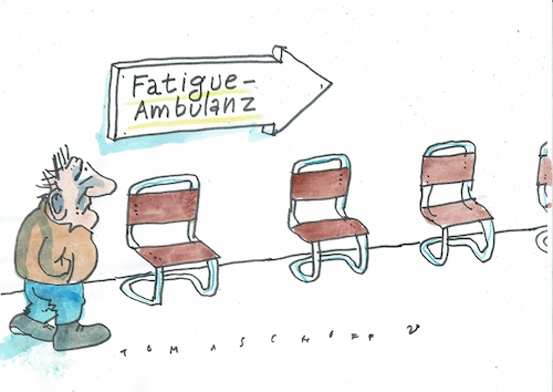 Cartoon: Fatigue (medium) by Jan Tomaschoff tagged fatigue,müdigkeit,covid,fatigue,müdigkeit,covid
