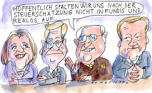 Cartoon: FDP (medium) by Jan Tomaschoff tagged fdp,realos,fundis
