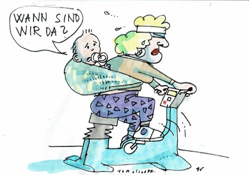 Cartoon: Fitness (medium) by Jan Tomaschoff tagged fitness,gesundheit,mutter,fitness,gesundheit,mutter