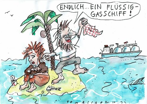 Cartoon: Flüssiggas (medium) by Jan Tomaschoff tagged energie,gas,flüssiggas,energie,gas,flüssiggas