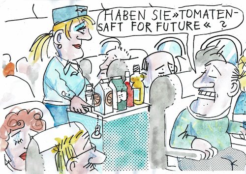 Cartoon: for fututre (medium) by Jan Tomaschoff tagged umwelt,fliegen,umwelt,fliegen