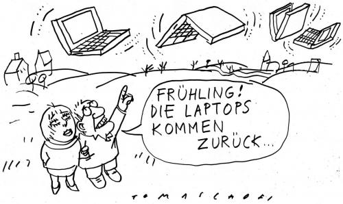 Cartoon: Frühling (medium) by Jan Tomaschoff tagged frühling
