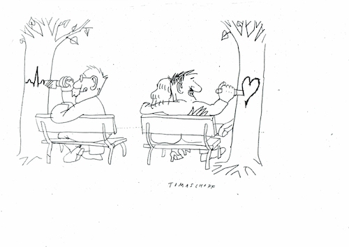 Cartoon: Frühling (medium) by Jan Tomaschoff tagged frühling,herz,liebe,frühling,herz,liebe