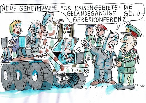 Cartoon: geländegängig (medium) by Jan Tomaschoff tagged krisen,konflikte,geld,krisen,konflikte,geld