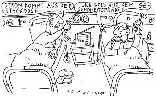 Cartoon: Geldstrom (medium) by Jan Tomaschoff tagged gesundheitsfond,kassenbeiträge,krankenversicherung