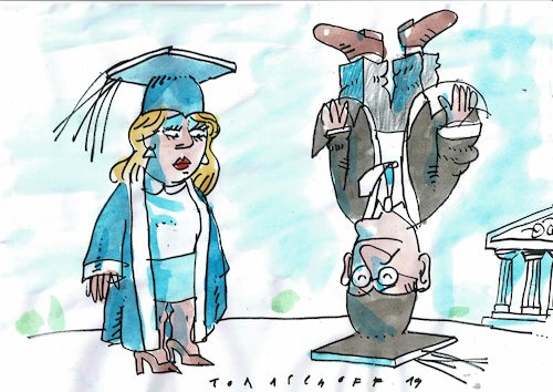 Cartoon: Gender akademisch (medium) by Jan Tomaschoff tagged akademiker,gender,akademiker,gender