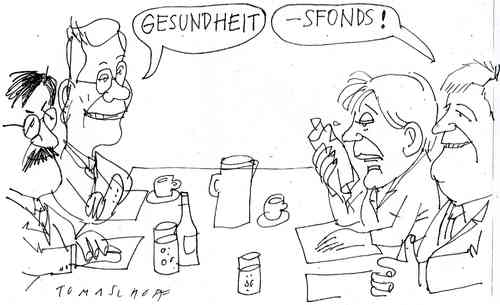 Cartoon: Gesundheitsfonds (medium) by Jan Tomaschoff tagged gesundheitsfonds