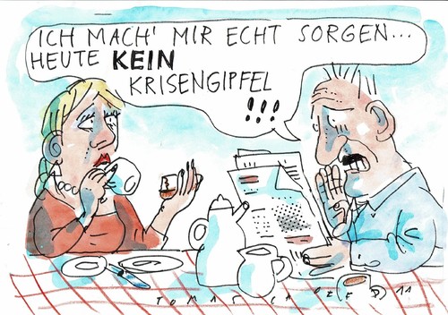 Cartoon: Gipfel (medium) by Jan Tomaschoff tagged krisen,politikersprache,krisen,politikersprache