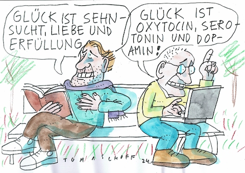 Cartoon: Glück (medium) by Jan Tomaschoff tagged seele,bologie,chemie,gefühl,glück,seele,bologie,chemie,gefühl,glück