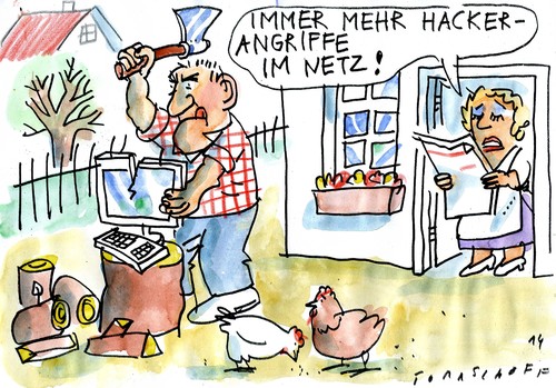 Cartoon: Hacker (medium) by Jan Tomaschoff tagged internet,hacker,internet,hacker