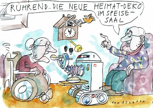Cartoon: Heimat (medium) by Jan Tomaschoff tagged heimet,kitsch,sentimentalität,heimet,kitsch,sentimentalität