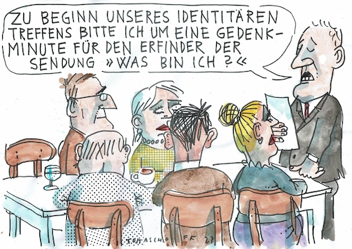 Cartoon: Identität (medium) by Jan Tomaschoff tagged identität,abgrenzung,identität,abgrenzung