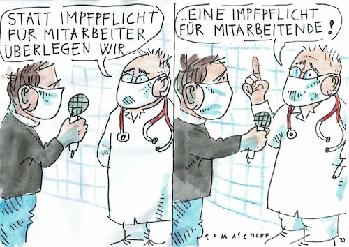 Cartoon: Impfpflicht (medium) by Jan Tomaschoff tagged corona,impfung,pflicht,corona,impfung,pflicht