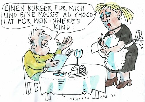 Cartoon: Inneres Kind (medium) by Jan Tomaschoff tagged essen,psyche,gewicht,essen,psyche,gewicht