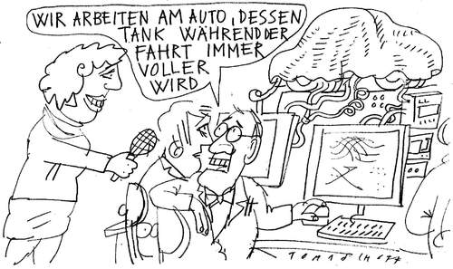 Cartoon: Innovationen (medium) by Jan Tomaschoff tagged inovationen,autoindustrie,energie,ölpreise