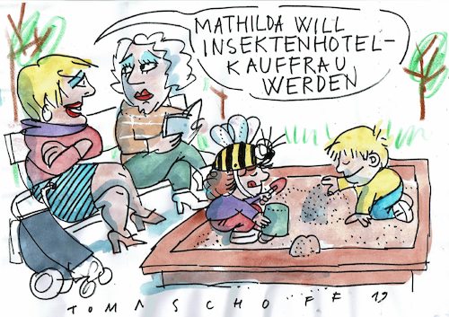 Cartoon: Insekten (medium) by Jan Tomaschoff tagged bienen,insekten,hotel,bienen,insekten,hotel
