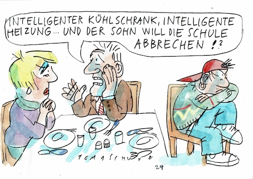 Cartoon: intelligent (medium) by Jan Tomaschoff tagged intelligenz,smart,bildung,schule,intelligenz,smart,bildung,schule