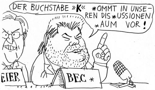 Cartoon: K (medium) by Jan Tomaschoff tagged spd,beck,