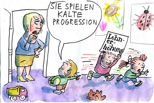 Cartoon: kalte Progression (medium) by Jan Tomaschoff tagged progression,steuern,steuern,progression
