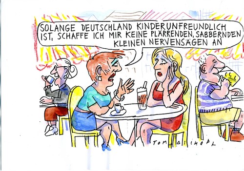 Cartoon: kinderfreundlichkeit (medium) by Jan Tomaschoff tagged kinder,nachwuchs,familie,kinder,nachwuchs,familie