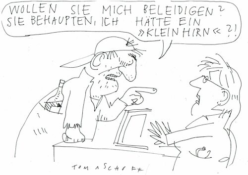 Cartoon: Kleinhirn (medium) by Jan Tomaschoff tagged gehirn,alkohok,alkoholismus,gehirn,alkohok,alkoholismus