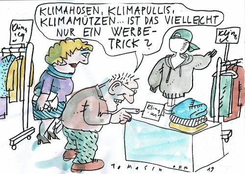 Cartoon: Klima (medium) by Jan Tomaschoff tagged werbung,mode,klima,werbung,mode,klima