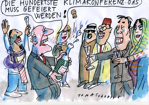 Cartoon: Klimakonferenz (medium) by Jan Tomaschoff tagged klima,konferenz,klima,konferenz