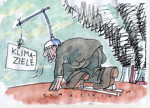 Cartoon: Klimaziele (medium) by Jan Tomaschoff tagged klima,co2,klima,co2