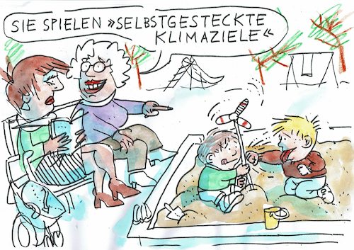 Cartoon: Klimaziele (medium) by Jan Tomaschoff tagged umwelt,klima,umwelt,klima