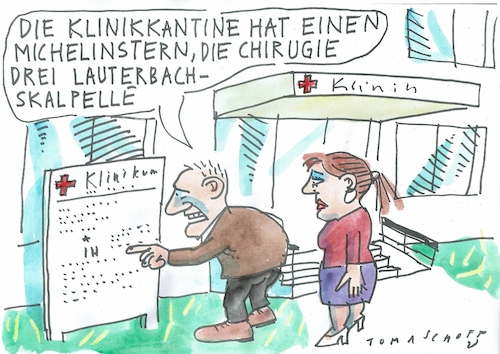 Cartoon: Kliniken (medium) by Jan Tomaschoff tagged lauterbach,krankenhaus,reform,lauterbach,krankenhaus,reform