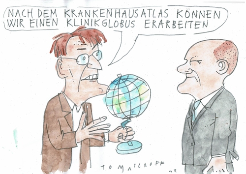 Cartoon: Kliniken (medium) by Jan Tomaschoff tagged kliniken,gesundheit,geld,reform,kliniken,gesundheit,geld,reform