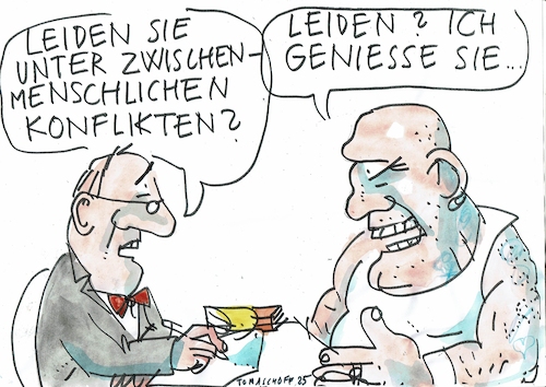 Cartoon: Konflikte (medium) by Jan Tomaschoff tagged konflikt,gewalt,streitsuch,macht,konflikt,gewalt,streitsuch,macht