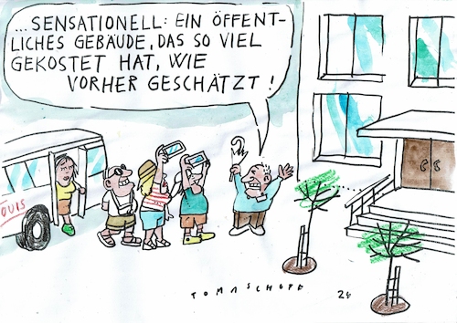 Cartoon: Kosten (medium) by Jan Tomaschoff tagged bau,kosten,steuergeld,bau,kosten,steuergeld