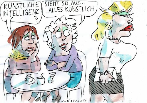 Cartoon: künstliche (medium) by Jan Tomaschoff tagged natürlich,künstlich,intelligenz,natürlich,künstlich,intelligenz