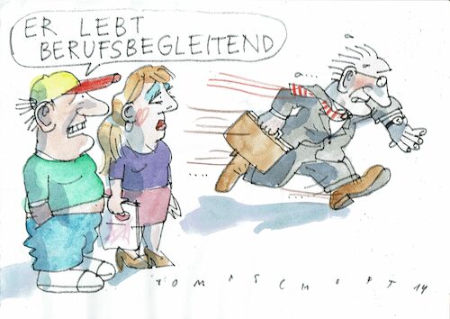 Cartoon: Leben (medium) by Jan Tomaschoff tagged beruf,freizeit,lebensstil,beruf,freizeit,lebensstil