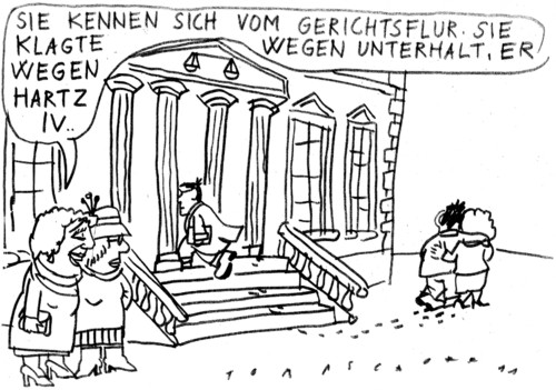 Cartoon: Liebe (medium) by Jan Tomaschoff tagged hartz,unterhalt,gericht,hartz,unterhalt,gericht,arbeit,job