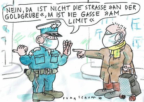 Cartoon: Limit (medium) by Jan Tomaschoff tagged corona,notstand,corona,notstand