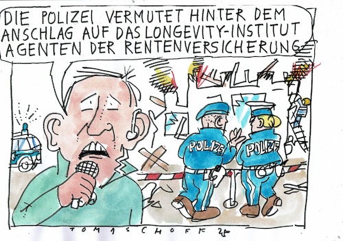 Cartoon: Longevity (medium) by Jan Tomaschoff tagged alter,gesundheit,renten,demografie,alter,gesundheit,renten,demografie