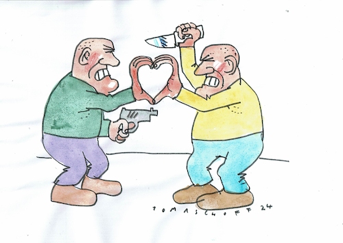 Cartoon: Love (medium) by Jan Tomaschoff tagged zuneigung,kampof,liebe,ehrlichkeit,zuneigung,kampof,liebe,ehrlichkeit