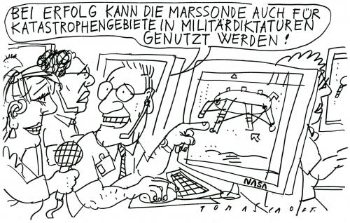 Cartoon: Marssonde (medium) by Jan Tomaschoff tagged militäreinsätze,kriesengebiete,krieg