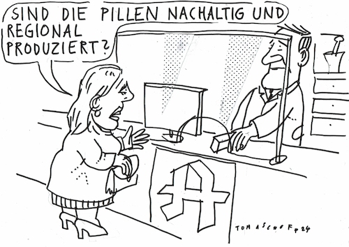 Cartoon: Medizin (medium) by Jan Tomaschoff tagged pharma,medikamente,umwelt,pharma,medikamente,umwelt
