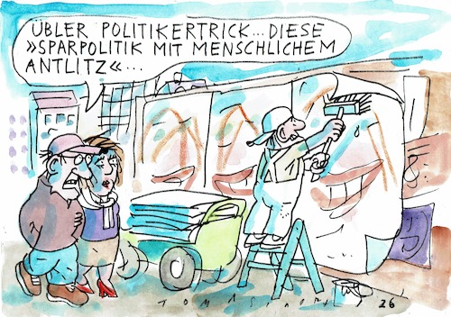 Cartoon: menschlich (medium) by Jan Tomaschoff tagged sparen,haushalt,staatsschulden,sparen,haushalt,staatsschulden
