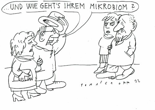Cartoon: Mikrobiom (medium) by Jan Tomaschoff tagged darm,bakterien,mikrobiom,gesundheit,darm,bakterien,mikrobiom,gesundheit