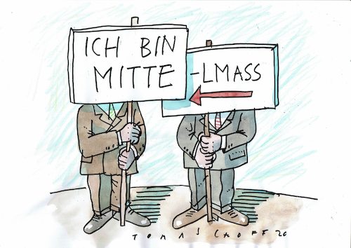 Cartoon: Mitte (medium) by Jan Tomaschoff tagged cdu,kandidat,parteivorsitz,cdu,kandidat,parteivorsitz