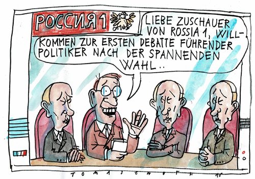 Cartoon: Nach der Wahl (medium) by Jan Tomaschoff tagged putin,präsidialdemokratie,putin,präsidialdemokratie